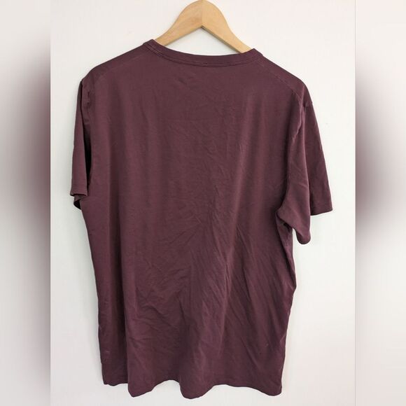 LULULEMON Fundamental Casual Maroon Red T-Shirt Men's estimated size XL - Picture 7 of 7